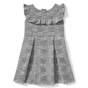 Janie & Jack Plaid Jacquard Pleated Dress